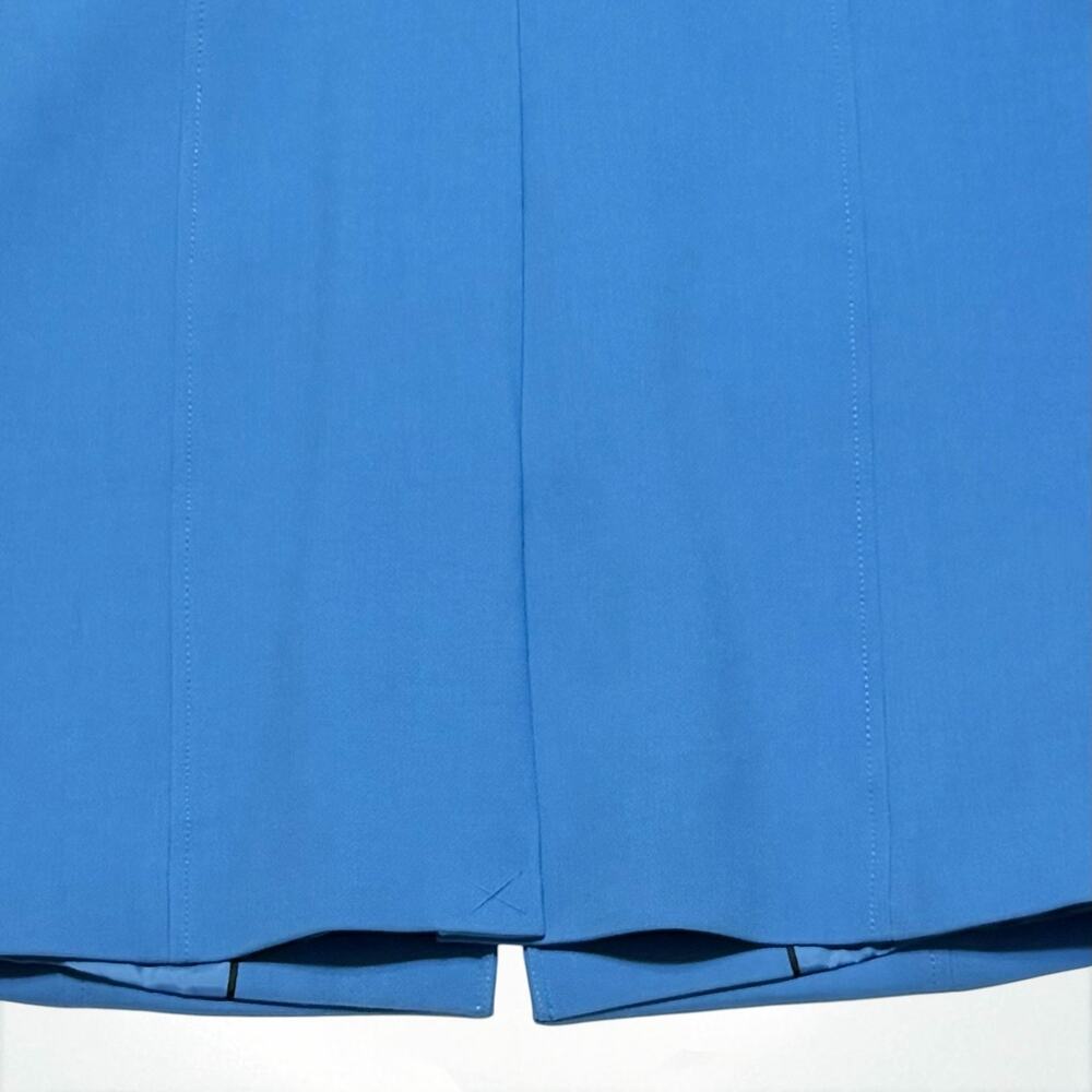 Karl Lagerfeld Riviera Blue Tailored Coat 10 Button Up Longline Minimalist NWOT - Picture 11 of 12